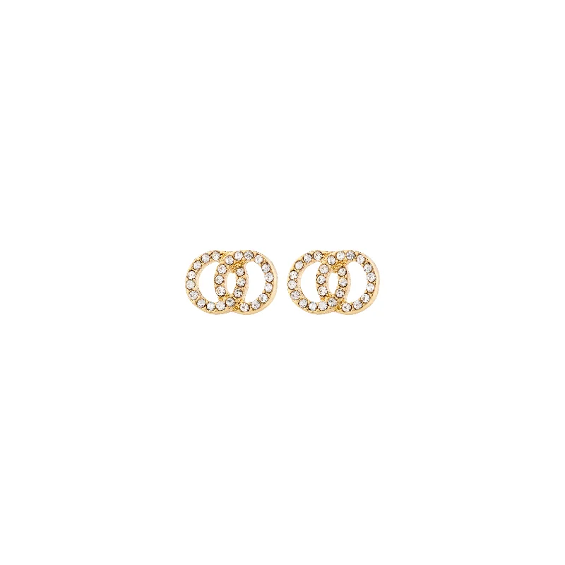 Matte - Finish Titanium Hexagon Stud Earrings for a Sleek and Contemporary StyleJOLINA recycled earrings gold-plated