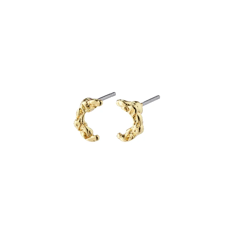 Magnetic - Back Stud Earrings in Black for Easy and Comfortable WearREMY earrings gold-plated