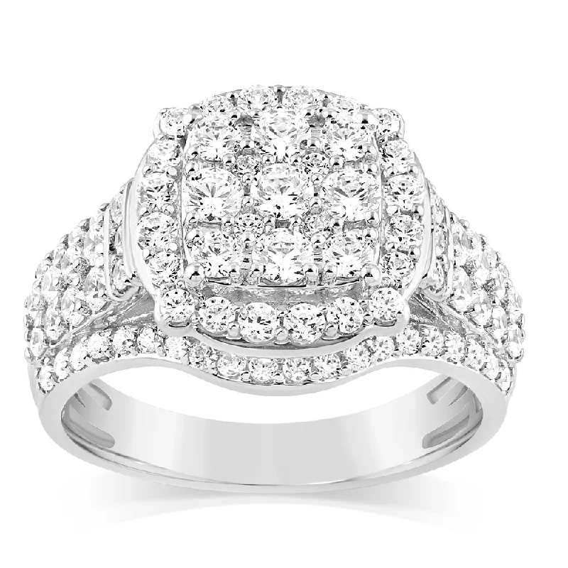 Tennis - Style Women's Diamond Rings with a Continuous Row of Diamonds for a Classic and Versatile LookLuminesce Lab Grown 10ct White Gold Ring in 1.60 Carat Diamond