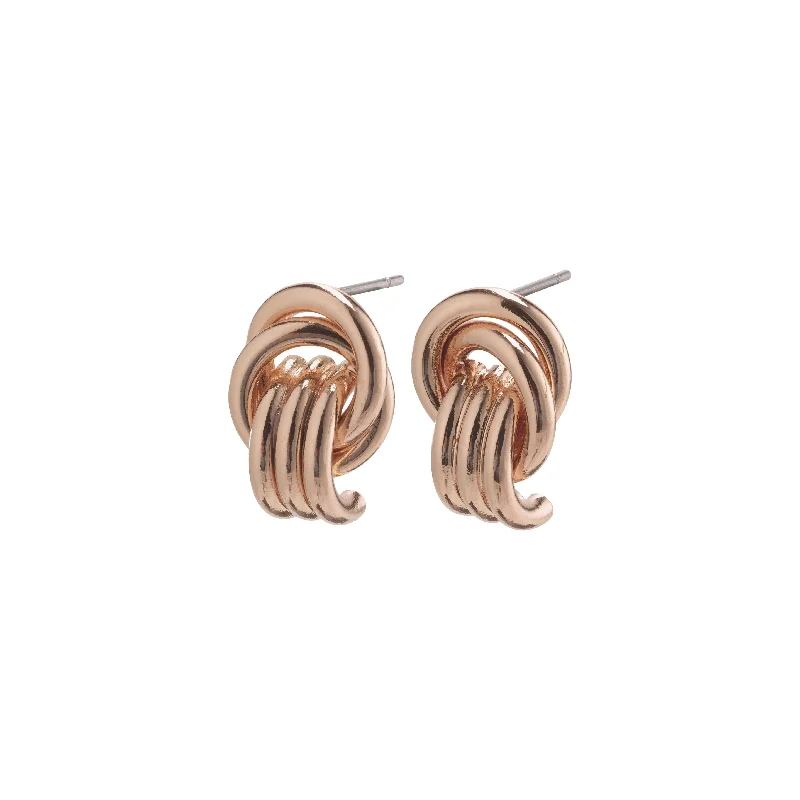 Adjustable - Back Crystal Stud Earrings in Clear for a Sparkling and Versatile PieceDORIS earrings rosegold-plated