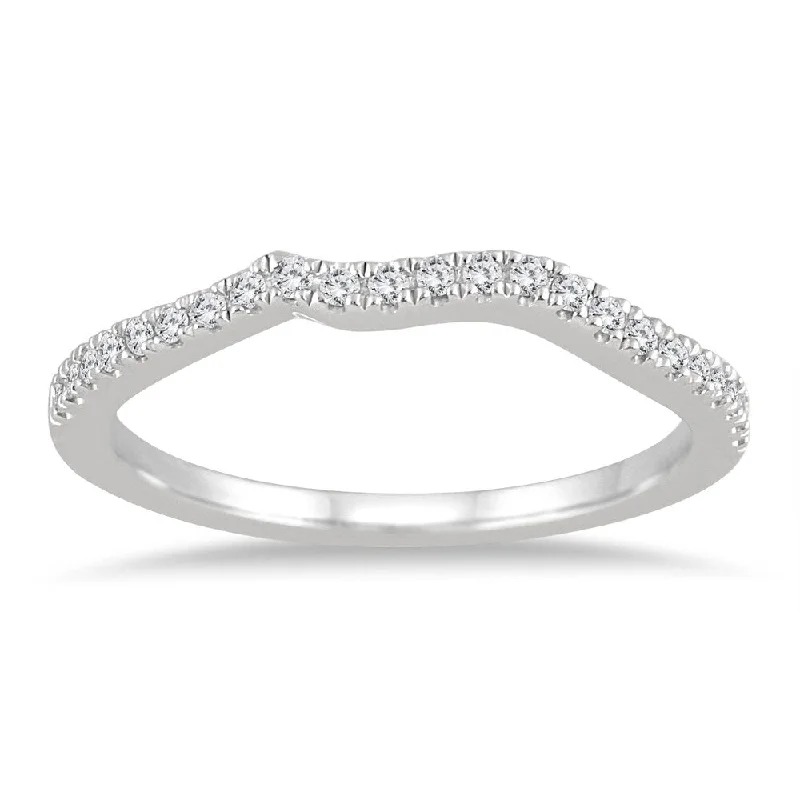 Marquise - Cut Women's Diamond Rings in Palladium for a Unique and Elongated Shape1/10 Carat TW Diamond Band in 14K White Gold