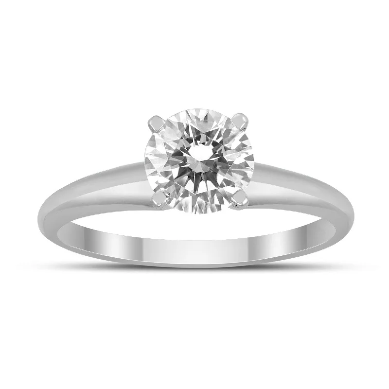 Tennis - Style Women's Diamond Rings with a Continuous Row of Diamonds for a Classic and Versatile LookMarquee Certified 1 Carat Diamond Solitaire Ring in 14K White Gold (I-J Color, I2-I3 Clarity)