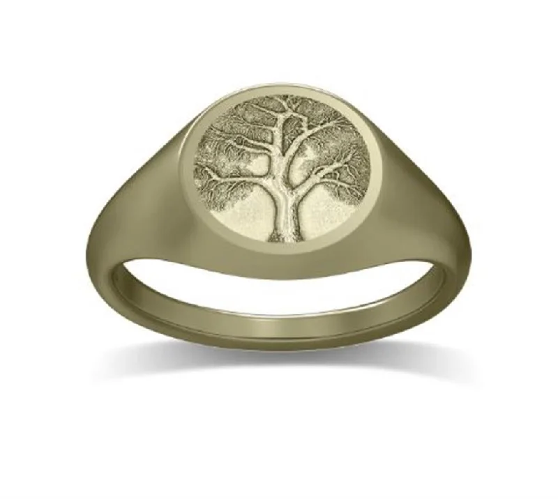 Magnetic Fashion Rings in Stainless Steel with a Modern, Interlocking Design14K Yellow Gold 'The Eden' Tree Of Life Signet Fashion Ring