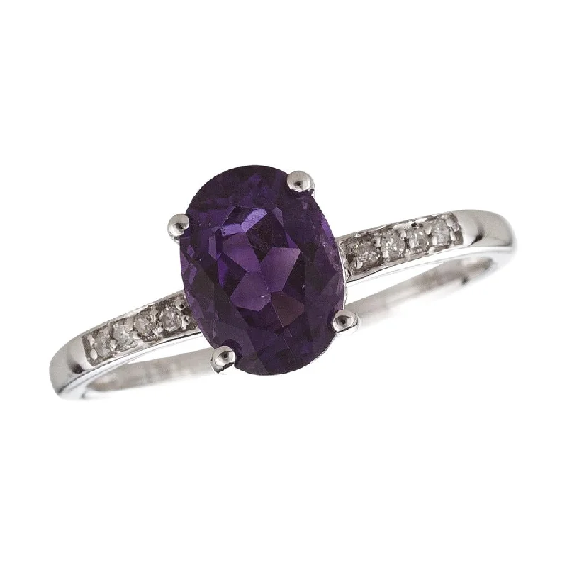 LED - Lit Fashion Rings in Plastic with Color - Changing Effects for a Futuristic LookFebruary Birthstone Rings: 14K White Gold Diamond And Amethyst Ring