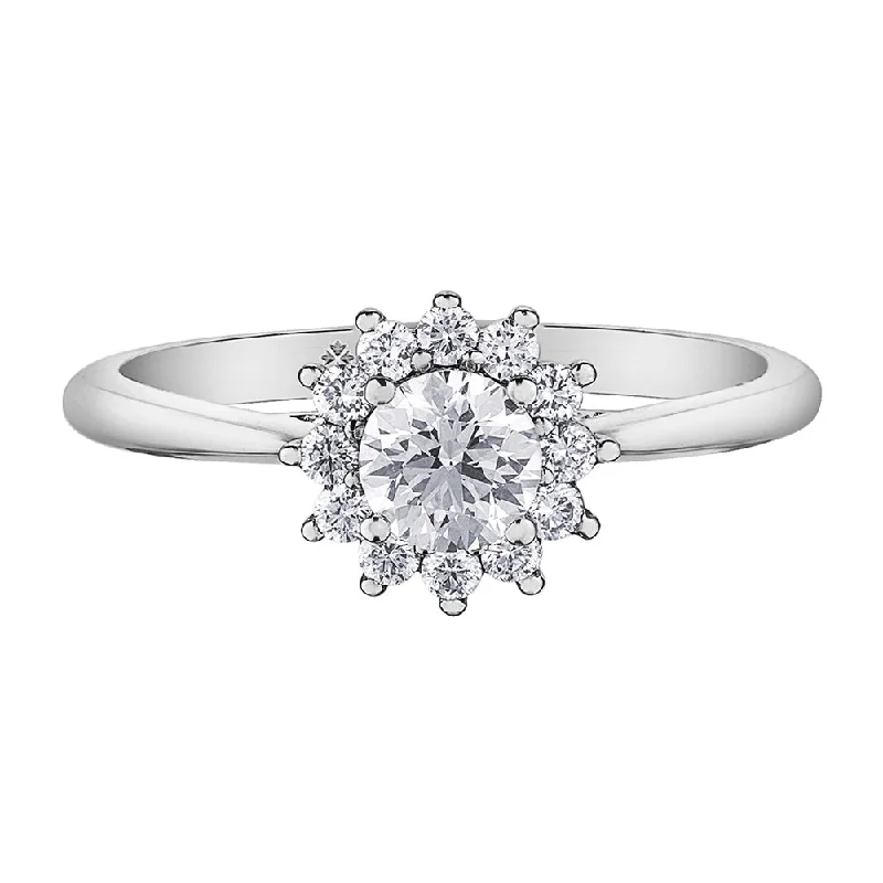 Tennis - Style Women's Diamond Rings with a Continuous Row of Diamonds for a Classic and Versatile LookCanadian Vintage Inspired Diamond Engagement Ring