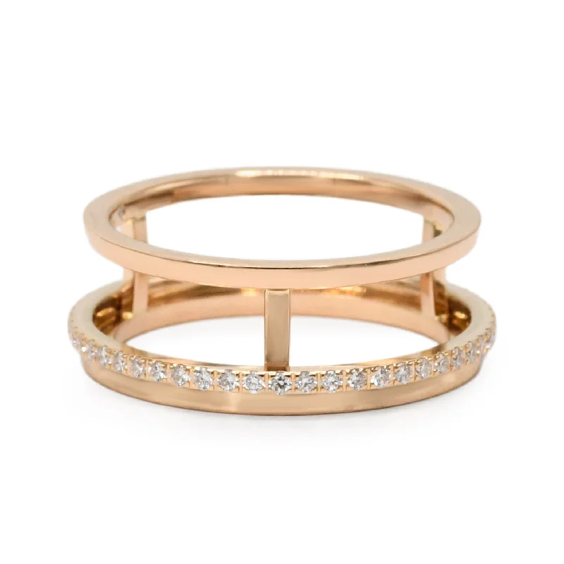 Signature - Design Women's Diamond Rings with a Brand - Specific Pattern and High - Quality DiamondsDe Beers Diamond Horizon Ring - 18ct Rose Gold