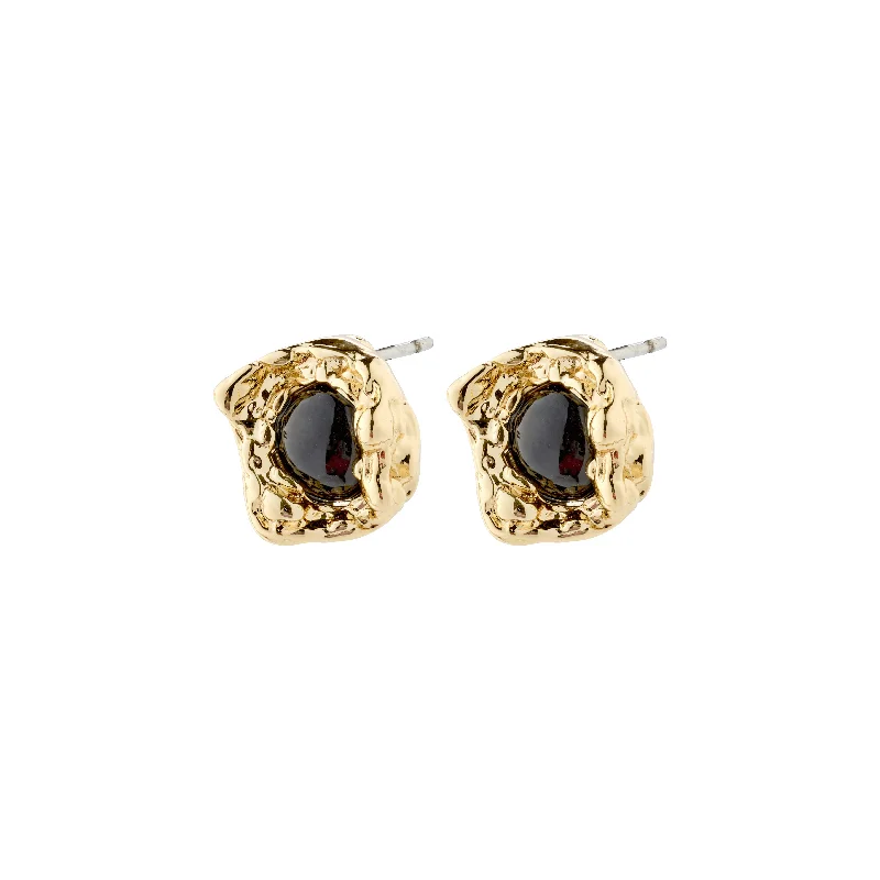 Rhinestone - Embellished Crown - Shaped Stud Earrings for a Princess - Inspired LookRYPER earrings gold-plated