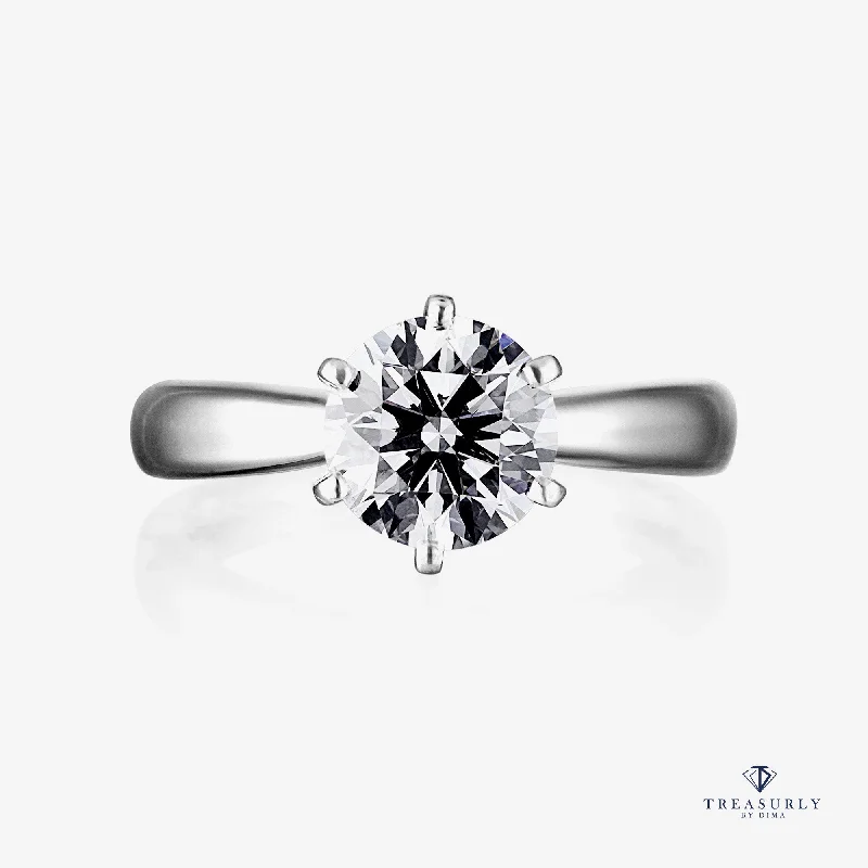 Marquise - Cut Women's Diamond Rings in Palladium for a Unique and Elongated ShapeGIA 1.45ct H SI1 Round Cut Solitaire Engagement Wedding Platinum Estate Ring