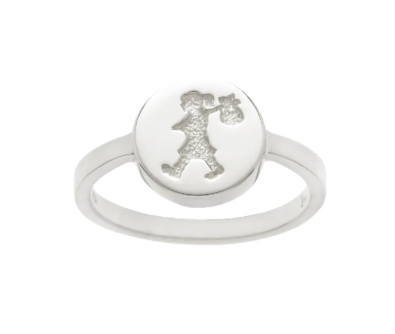 LED - Lit Fashion Rings in Plastic with Color - Changing Effects for a Futuristic LookKaren Walker Sterling Silver Runaway Stamp Ring