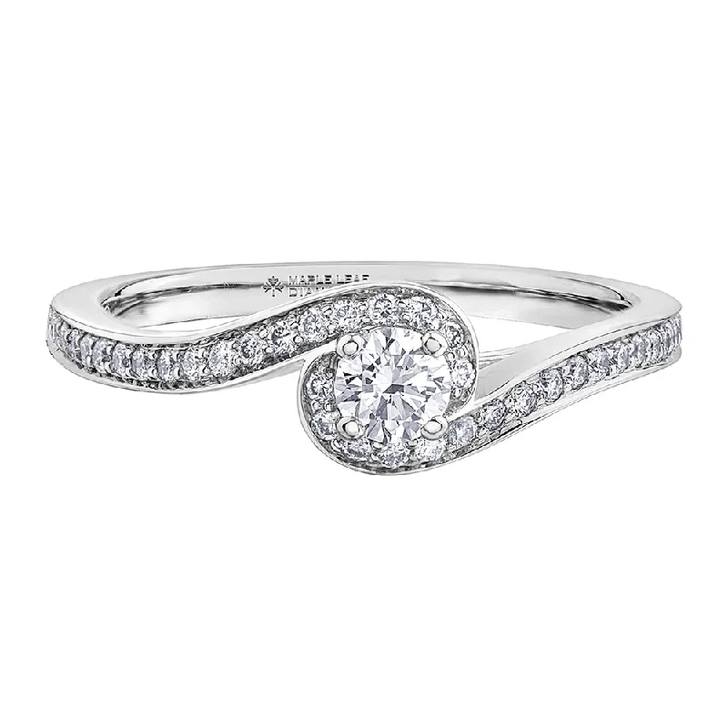 Tennis - Style Women's Diamond Rings with a Continuous Row of Diamonds for a Classic and Versatile LookCanadian Curve Bypass Diamond Engagement Ring