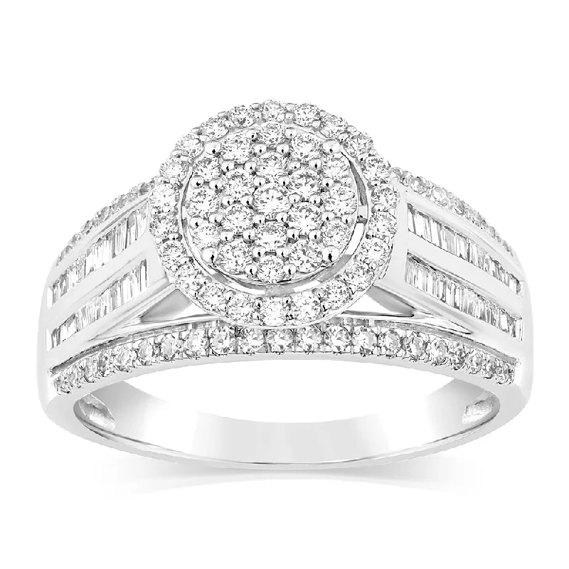 Adjustable Women's Diamond Rings with a Flexible Band for a Comfortable and Custom FitLuminesce Lab Grown 10ct White Gold Ring in 1 Carat Diamond