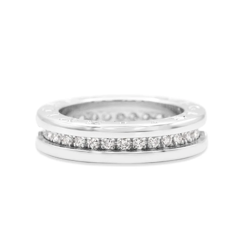 Art Deco - Inspired Women's Diamond Rings with Geometric Designs and Baguette - Cut DiamondsBvlgari B.Zero 1 One-Band Diamond Ring Size 47