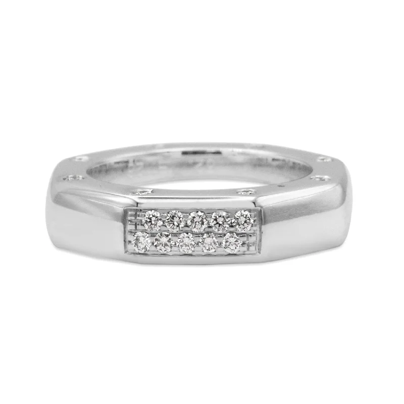 Art Deco - Inspired Women's Diamond Rings with Geometric Designs and Baguette - Cut DiamondsAudemars Piguet Royal Oak Diamond 5mm Band Ring