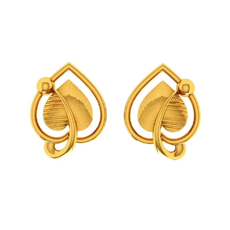 Three - Stone Women's Diamond Rings Symbolizing Past, Present, and Future with Emerald - Cut Diamonds14KT (585) Yellow Gold Earring For Woman