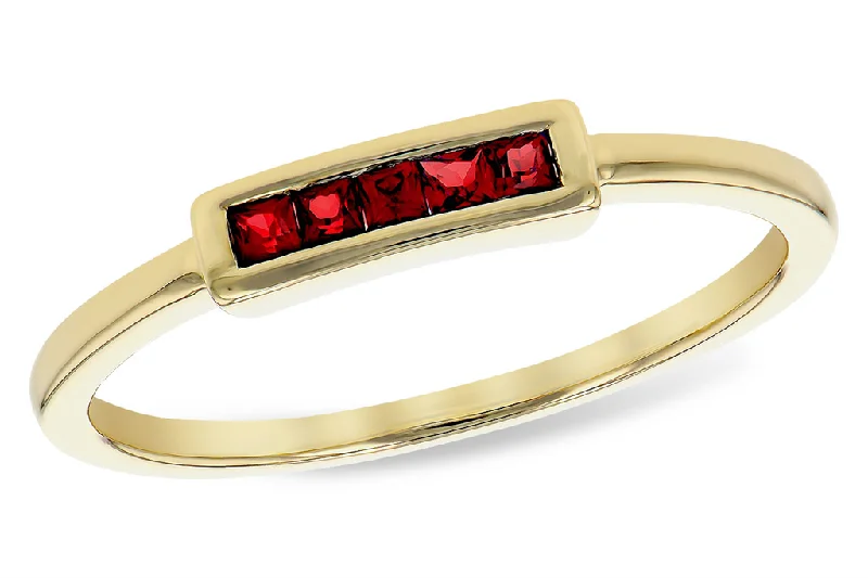 LED - Lit Fashion Rings in Plastic with Color - Changing Effects for a Futuristic Look14K Yellow Gold Ruby Stackable Ring