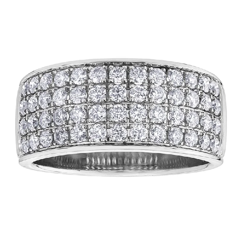 Cushion - Cut Women's Diamond Rings in Platinum with a Soft and Romantic AppearanceGorgeous Pavé Diamond Ring