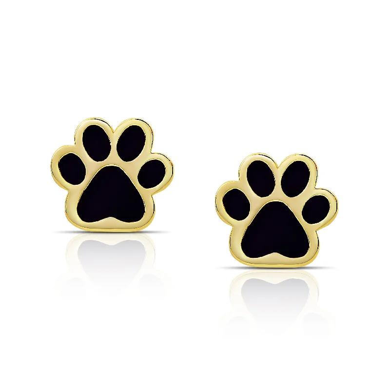 Adjustable - Back Crystal Stud Earrings in Clear for a Sparkling and Versatile PieceDog Paw Stud Earrings