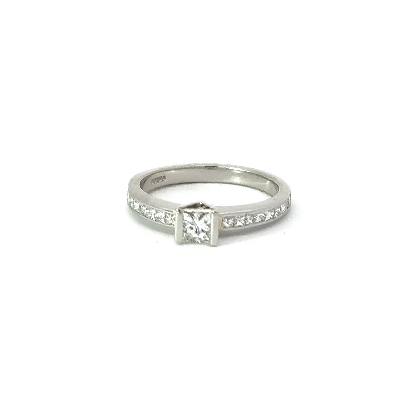 Men's Moonstone Engagement Rings in Silver - Plated Copper with a Celtic Knot PatternPlatinum princess natural diamond ring/set shoulders 0.80ct  FVS