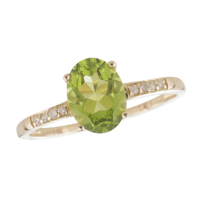 LED - Lit Fashion Rings in Plastic with Color - Changing Effects for a Futuristic LookAugust Birthstone Rings: 14K White Gold Diamond And Peridot Ring