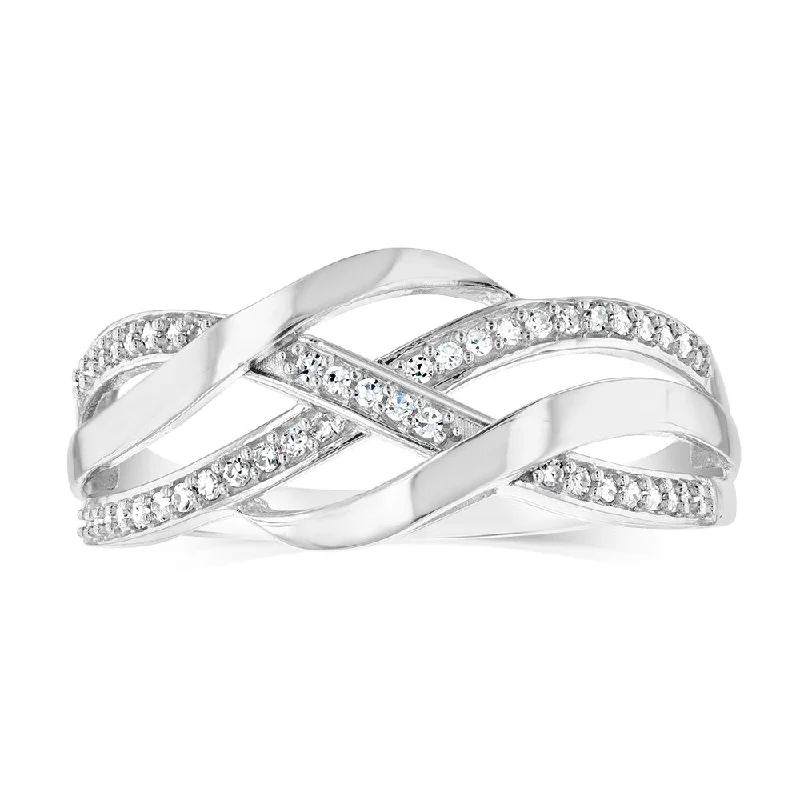 Princess - Cut Women's Diamond Rings in White Gold with a High - Clarity Diamond for a Modern LookLuminesce Lab Grown 1/10 Carat Diamond Ring in Sterling Silver