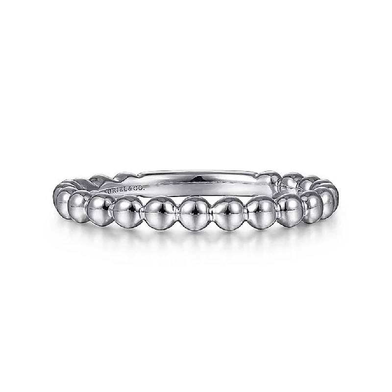 LED - Lit Fashion Rings in Plastic with Color - Changing Effects for a Futuristic Look14K White Gold Bujukan Beaded Band