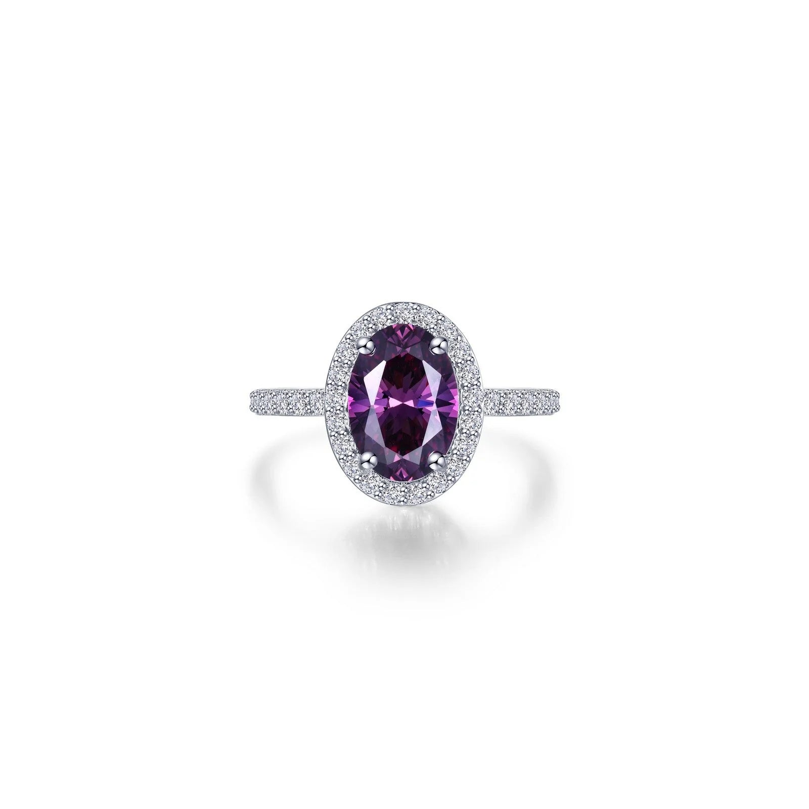 Beaded Fashion Rings in Natural Stones and Cotton Cord for a Handmade AestheticLafonn Simulated Diamond & Amethyst Oval Halo Ring R0546AMP