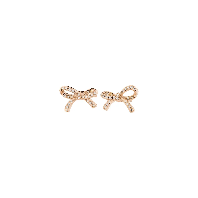 Adjustable - Back Crystal Stud Earrings in Clear for a Sparkling and Versatile PieceCATHARINA earrings rose gold-plated