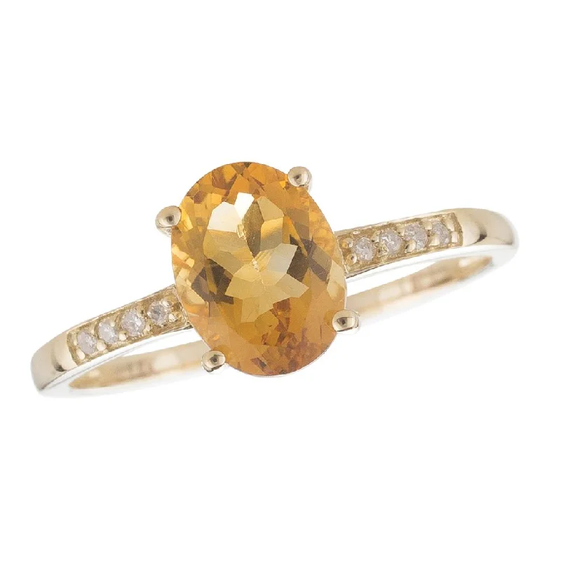 Vintage - Reproduction Fashion Rings in Bronze with Cameo - Style MedallionsNovember Birthstone Rings: 14K Yellow Gold Diamond And Citrine Ring