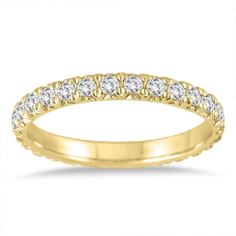 Cushion - Cut Women's Diamond Rings in Platinum with a Soft and Romantic Appearance1 3/8 Carat TW Diamond Eternity Wedding Band in 14K Yellow Gold