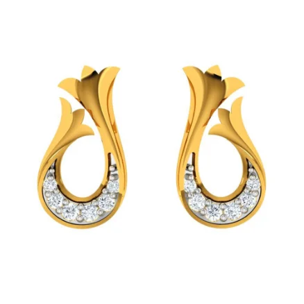 Marquise - Cut Women's Diamond Rings in Palladium for a Unique and Elongated ShapePleasant Daily Wear 14k Gold Diamond Ear Top