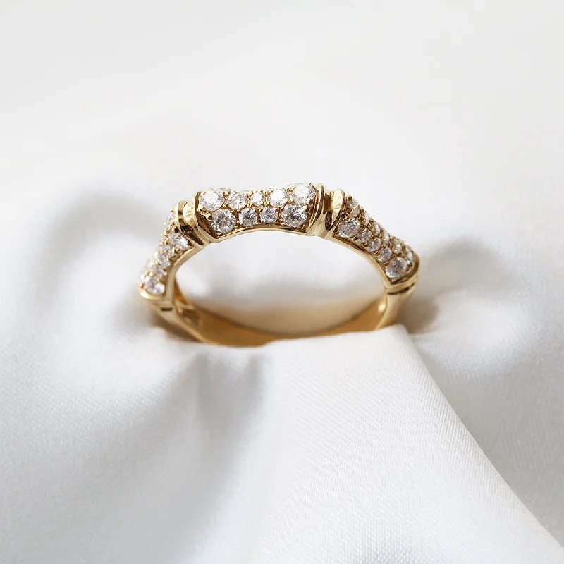 Vintage - Style Women's Diamond Rings with Floral - Engraved Bands and Multiple Diamond AccentsCeline