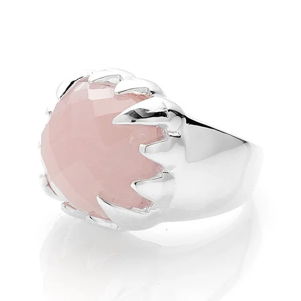 Open - Band Fashion Rings in Sterling Silver with Gemstone InlaysStolen Girlfriends Club Rose Quartz Claw Ring