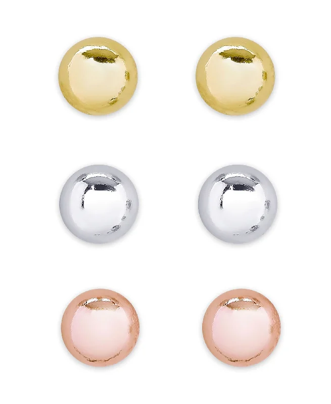 Glow - in - the - Dark Star Stud Earrings for a Mysterious and Night - Time - Friendly AccessoryBall Studs Set in Sterling Silver (Gold, Silver, Rose)