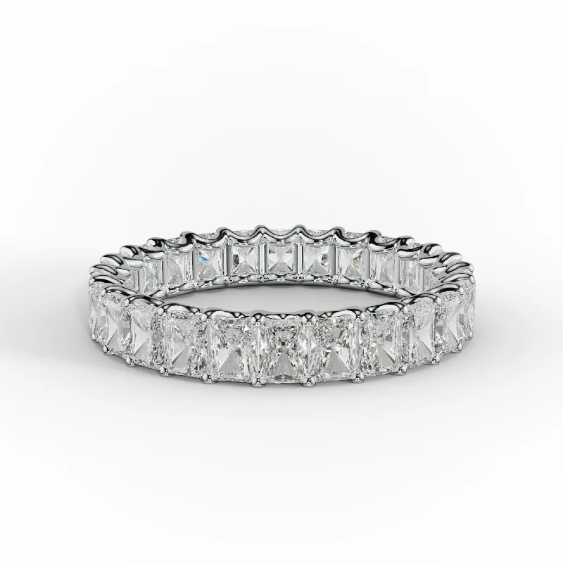 Marquise - Cut Women's Diamond Rings in Palladium for a Unique and Elongated Shape3.0 Carat Radiant Cut Diamond Eternity Band Shared Prong