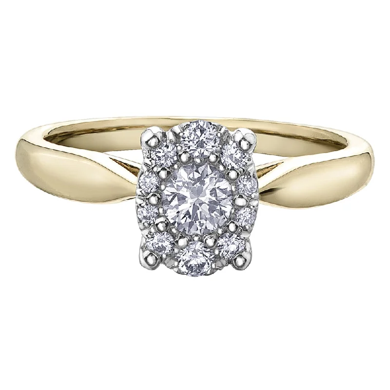 Vintage - Style Women's Diamond Rings with Floral - Engraved Bands and Multiple Diamond AccentsOval Cluster Diamond Ring