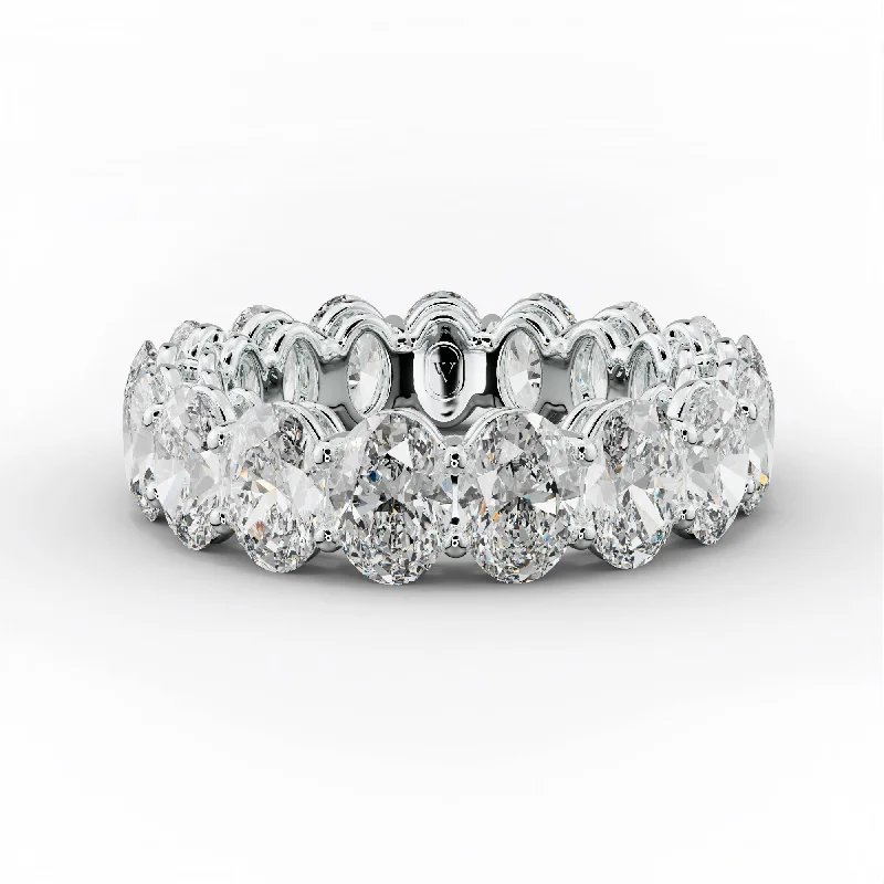 Signature - Design Women's Diamond Rings with a Brand - Specific Pattern and High - Quality Diamonds6.0 Carat Oval Cut Diamond Eternity Band Shared Prong