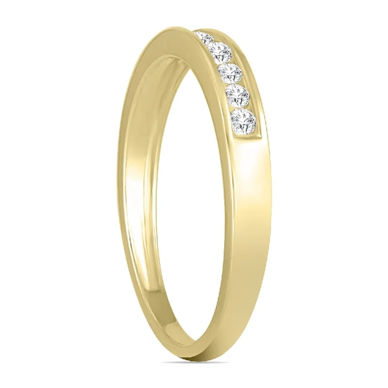 Marquise - Cut Women's Diamond Rings in Palladium for a Unique and Elongated ShapeMarquees Jewels 10k Yellow Gold 1/4ct Channel Diamond Ring