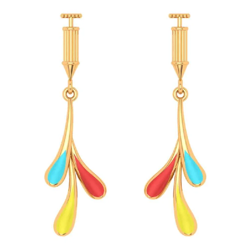 Tennis - Style Women's Diamond Rings with a Continuous Row of Diamonds for a Classic and Versatile LookColourful Gold Drop Earrings