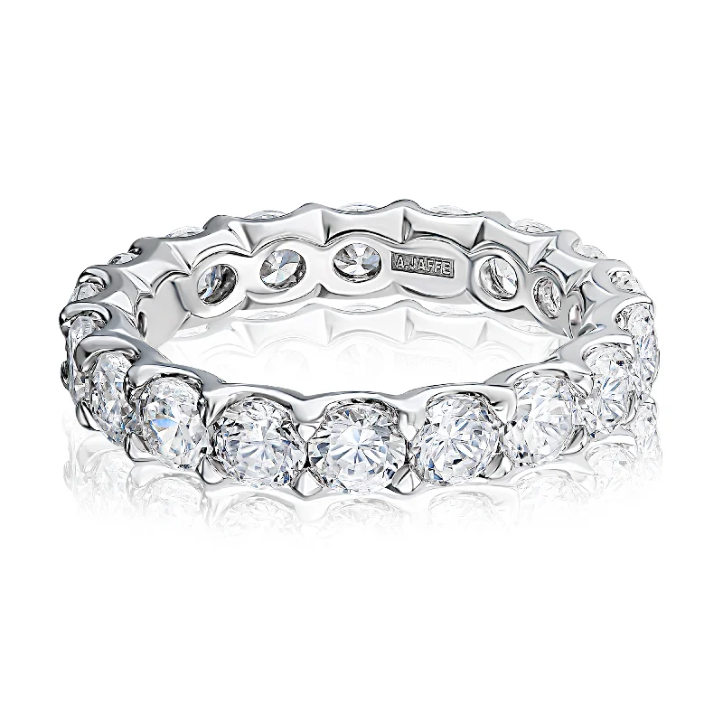 Magnetic Fashion Rings in Stainless Steel with a Modern, Interlocking DesignA.Jaffe Classic Statement Eternity Diamond Wedding Band MRCRDD2521E/342