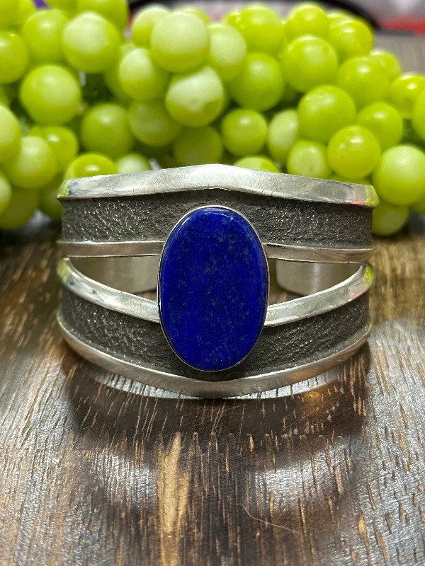 Water - Resistant Women's Cuff Bracelets in Silicone for Sports and Outdoor ActivitiesNavajo Made Lapis & Sterling Silver Cuff Bracelet