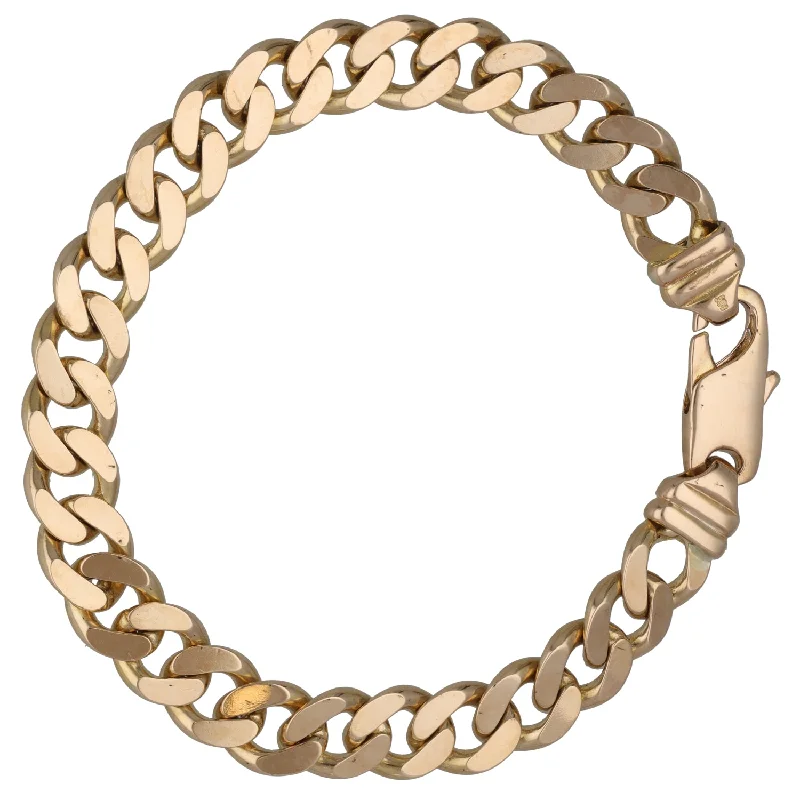 Leather - Wrapped Bangles with Studded Details for a Rock - Chic Vibe9ct Gold Curb Bracelet