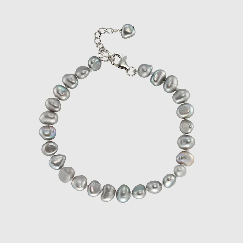 Children's Bangle Bracelets with Animal - Shaped Charms for a Cute AccessoryAlderley Grey Pearl & Sterling Silver Bracelet