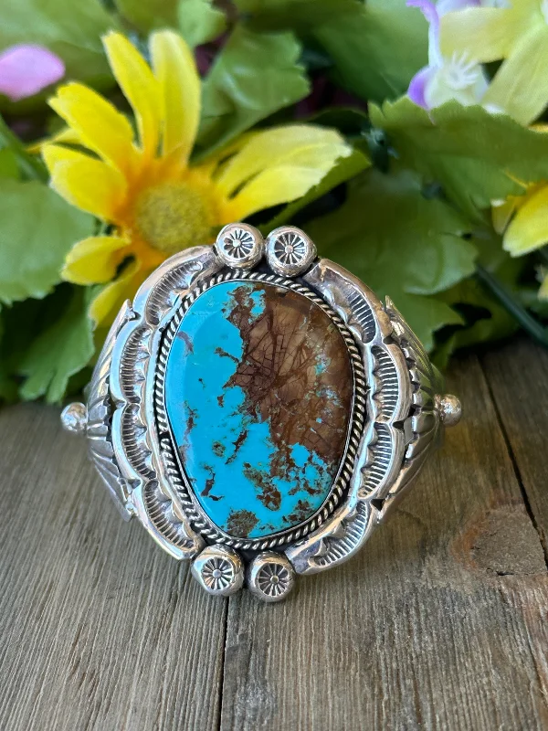 Women's Beaded Cuff Bracelets in Bohemian Style with Multiple Colors for a Summer LookNavajo Made #8 Turquoise & Sterling Silver Cuff Bracelet