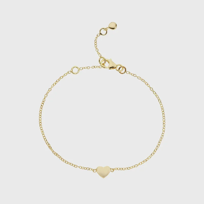 Clear Crystal - Embellished Bangles for a Sparkling and Elegant AppearanceVerona Gold Vermeil Full Heart Bracelet