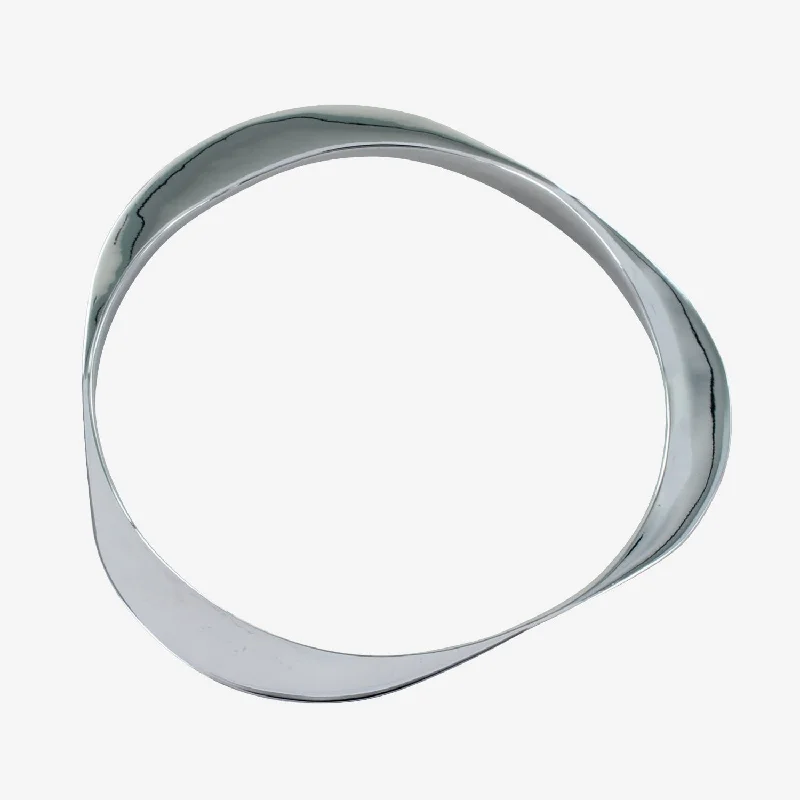 Stretch Bangle Bracelets with Elastic Cord for a Comfortable FitSterling Silver Tricorn Bangle