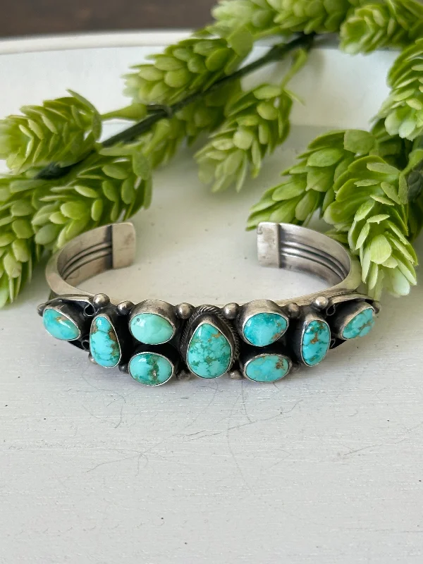 Women's Stainless Steel Cuff Bracelets with Geometric Designs for a Modern and Minimalist StyleKathleen Chavez Sonoran Mountain Turquoise & Sterling Silver Cuff Bracelet