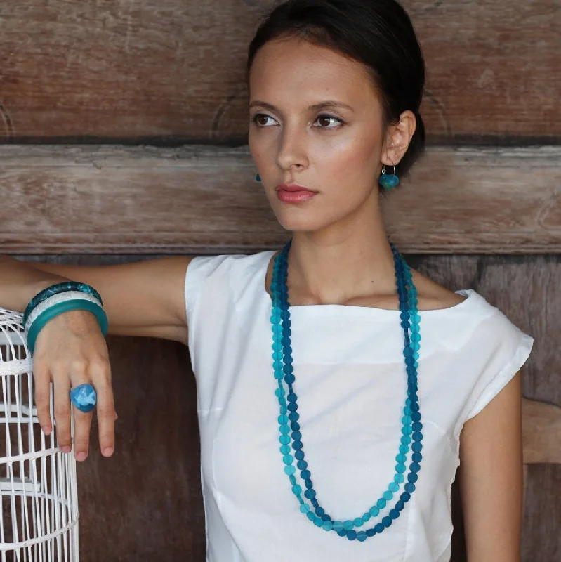 Enamel - Coated Bangles in Vibrant Rainbow Colors for a Playful StyleDusk Resin Bangle Set