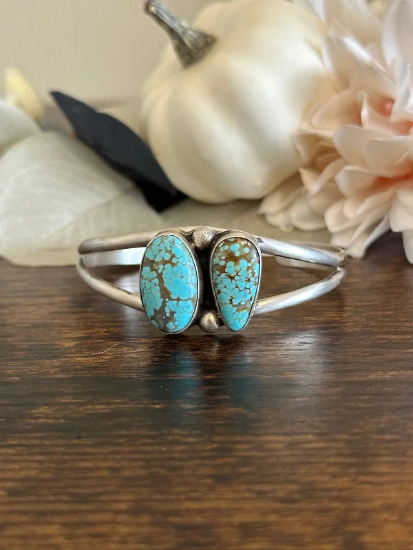 Magnetic Closure Women's Cuff Bracelets with Crystal Embellishments for Easy WearAugustine Largo Kingman Turquoise & Sterling Silver Cuff Bracelet