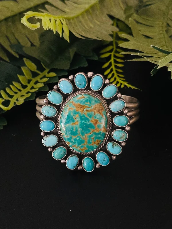 Women's Beaded Cuff Bracelets in Bohemian Style with Multiple Colors for a Summer LookThomas Francisco Multi Turquoise & Sterling Silver Cuff Bracelet