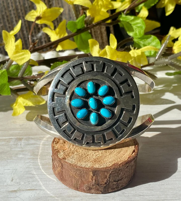 Enamel - Painted Women's Cuff Bracelets in Bold Colors for a Pop of ColorRosco Scott Sleeping Beauty Turquoise & Sterling Silver Cuff Bracelet